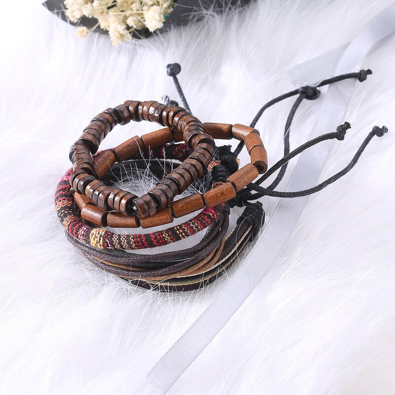 Multi-Layer Bracelet Factory - Bohemian Ethnic Style Adjustable Woven Leather Tribal