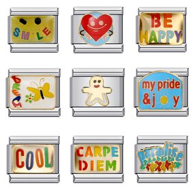 Happy Mood Charm Factory - Italian Module Links Fit 9mm Bracelet DIY