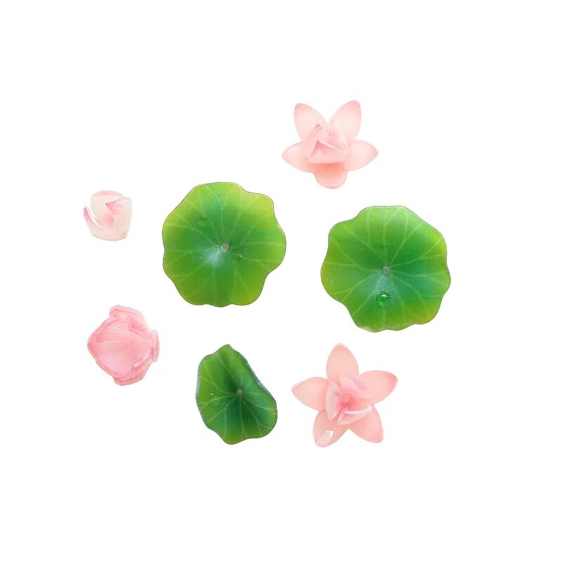 Resin Beads Supplier - Simulation Lotus Leaf Dewdrop Straight Perforated