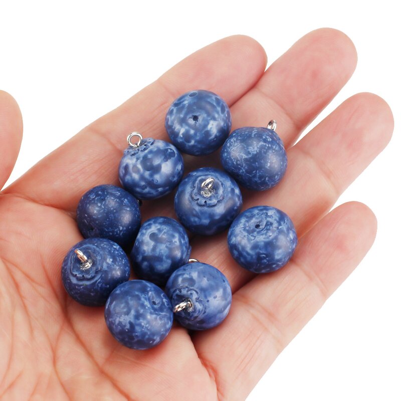 Resin Charms Factory - 3D Small Blueberry Simulation Food Pendant DIY