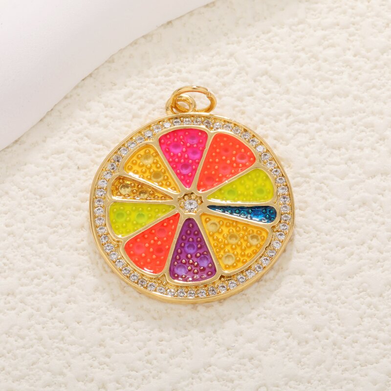 Fruits Charms Factory - 3D Enamel Mango Orange Banana Strawberry Pendant DIY