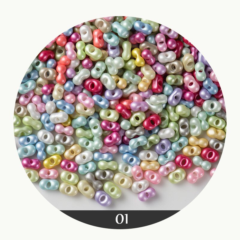 Glass Beads Supplier - Mixed Color 3x6mm Peanut Beads DIY Custom Fashion