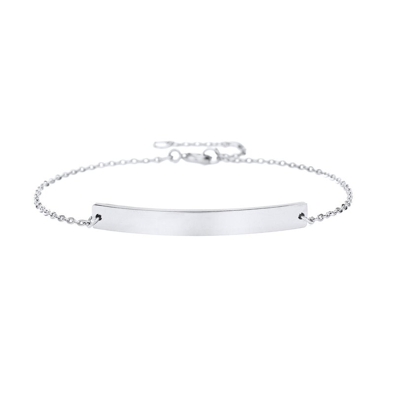 Stainless Steel Bracelet Supplier - Minimalist Personalize Engrave Thin Bar