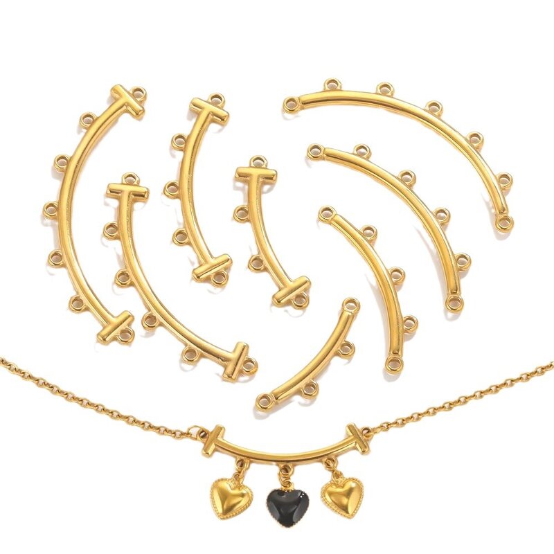 Stainless Steel Pendants Factory - Multi-Layer Charm Connectors DIY Boho Jewelry