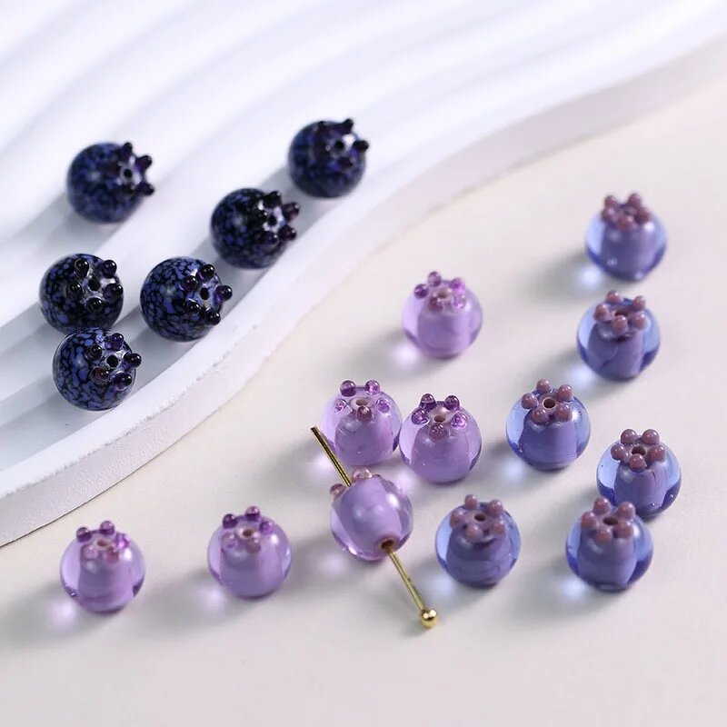 Glass Beads Factory - Blueberry Simulation Fruit Raspberry Jewelry DIY
