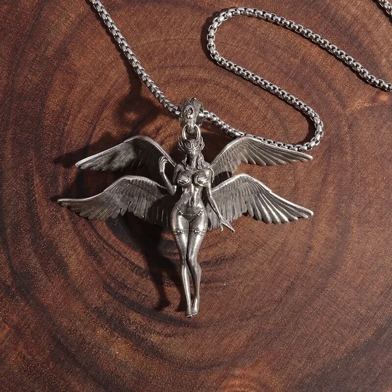 Angel Pendant Necklace Factory - Fashionable Four-Winged Sexy Goddess Mechanical