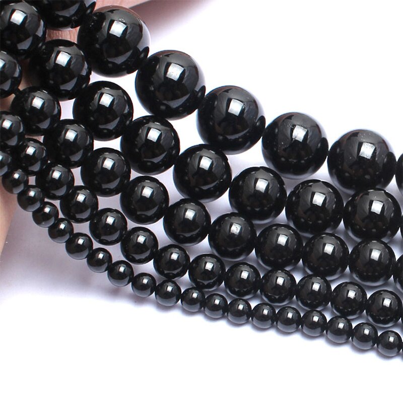 Tourmaline Beads Factory - Natural Black Round Loose Stone Wholesale
