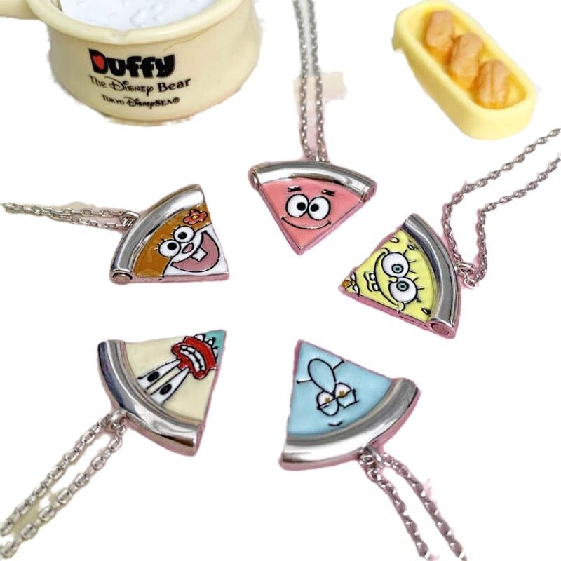 Anime Necklace Factory - NEW 5 PCS Cute SpongeBob Kawaii Suction High Beauty