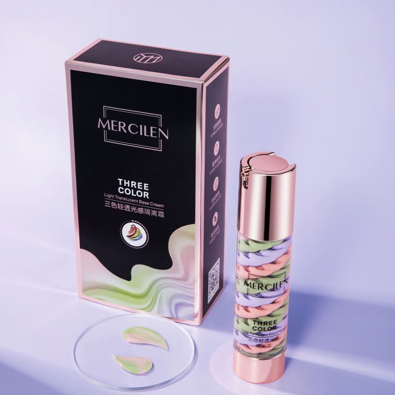MERCILEN Whitening Liquid Make-Up Base 3-Color Concealer Cream Waterproof Priming Natural Ingredients Foundation Priming Cream