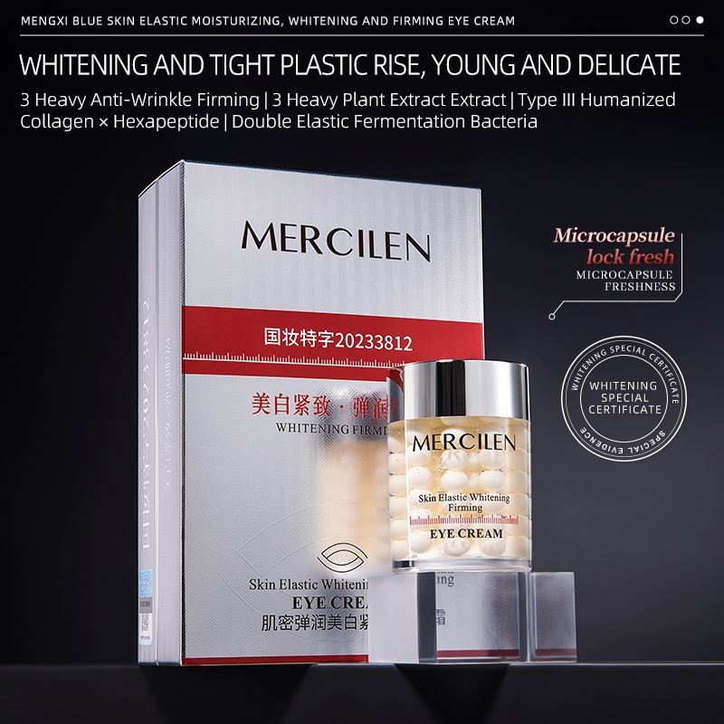 Mercilen Vegan Herbal Anti-Aging Eye Cream Organic Face Care with Whitening Properties Removes Dark Circles and Wrinkles