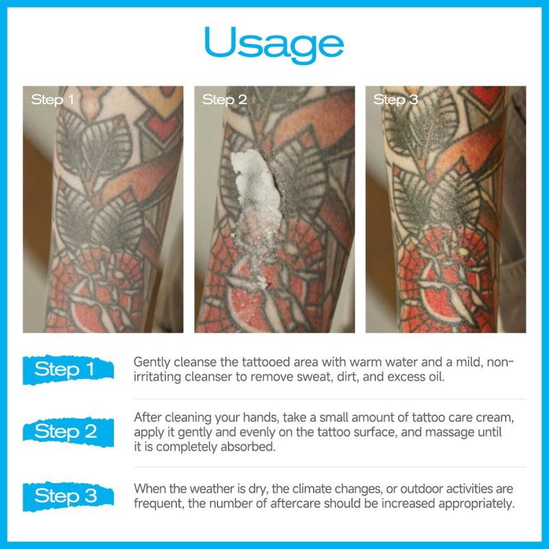 Color Enhance Tattoo Aftercare Cream Lock Color Moisturizing Skin Brightening All Skin Types Natural Organic Vegan Tattoo Cream