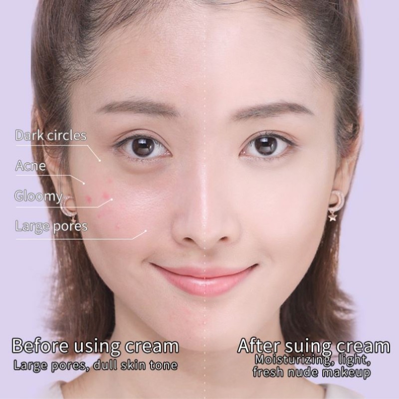 Foundation Base Cream Face Primer BB Whitening Cream Rainbow Whitening Makeup Matte Base Oil Control Smooth Fine Lines Natural