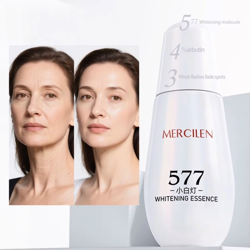MERCILEN Private Label Vegan Peptide Whitening Serum Anti-Aging and Wrinkle Remover Serum for Face Dark Spot Whitening Serum
