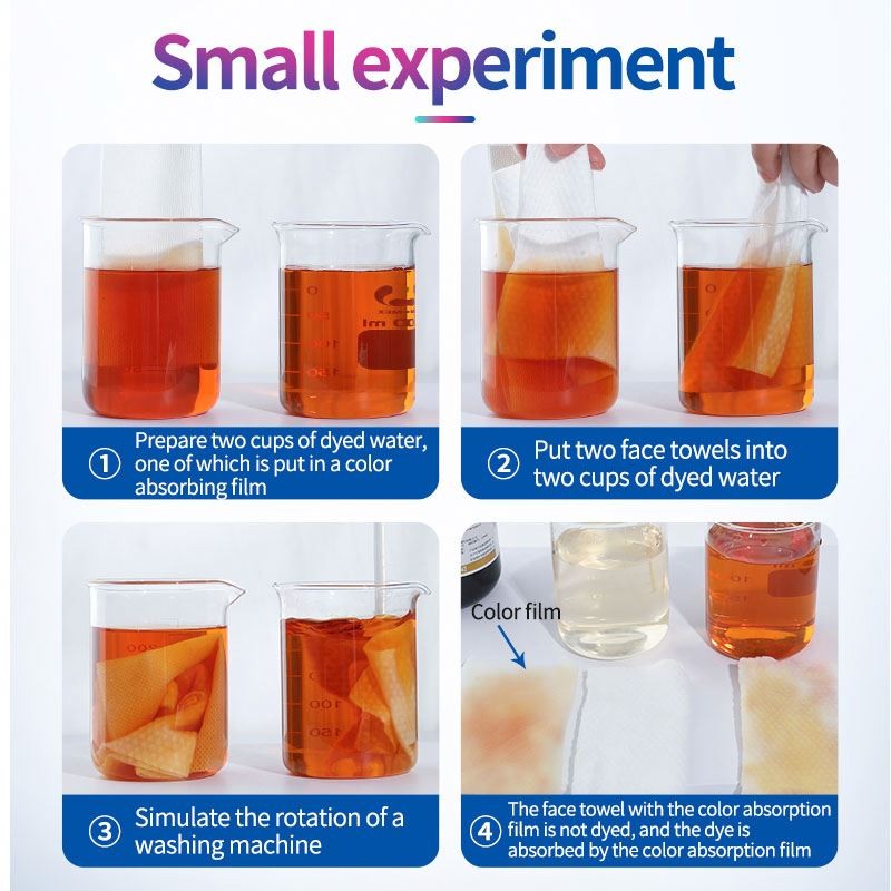 Factory Price Eco-Friendly Disposable Laundry Detergent Absorption Color Dye-Trapping Paper Solid 40pcs/Box for Clothes Washing