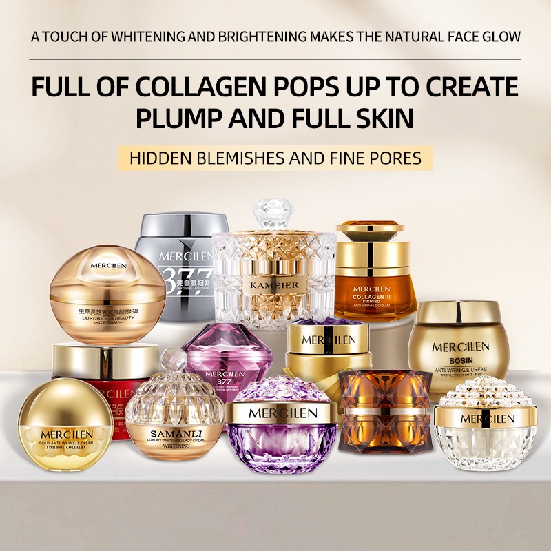 MERCILEN Anti Aging Wrinkle Cream Face Firming Repairing  Moisturizer Vitamin C Collagen Vegan Skin Care Whitening Freckle Cream