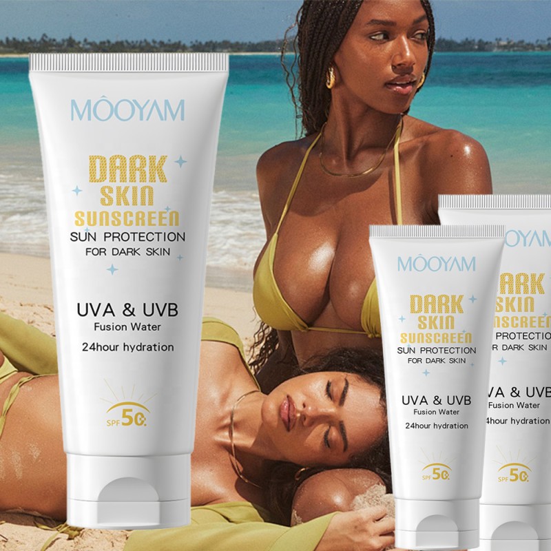 SPF 50 Face Body Sun Screen Cream Moisturizing Lightening Sun Cream UV Sunblock Lotion for Black Skin Sun Screen Cream