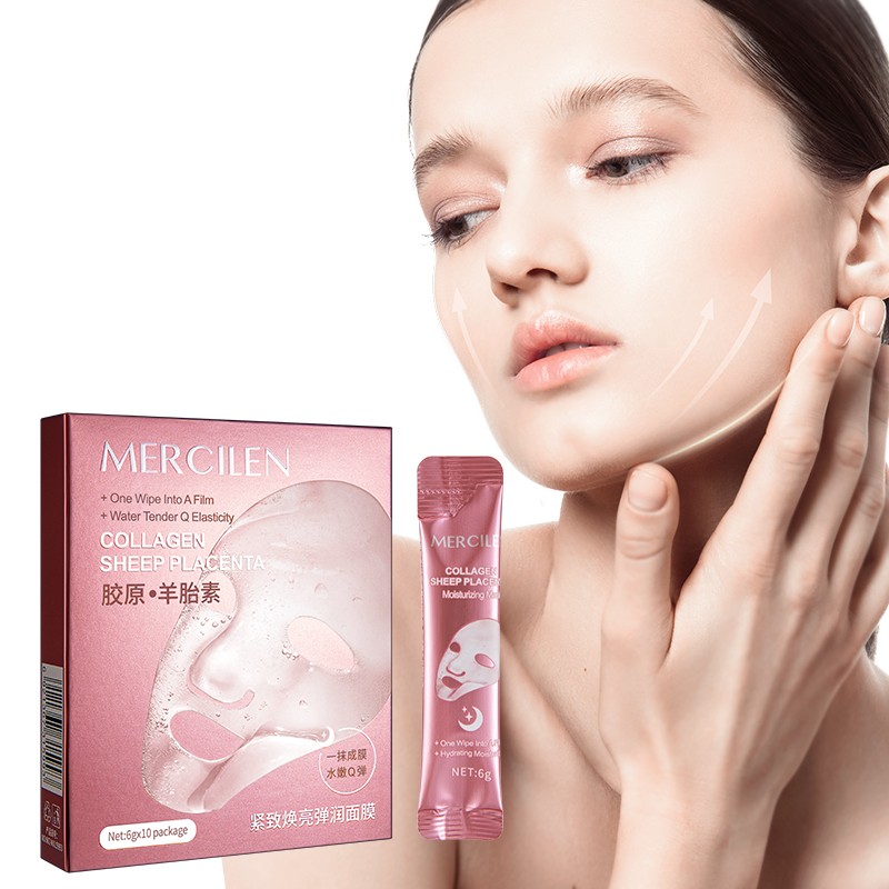 MERCILEN Collagen Mask Face Anti-wrinkle Tightening Face Mask Reducing Sagging and Dullness Organic Moisturizing Face Mask