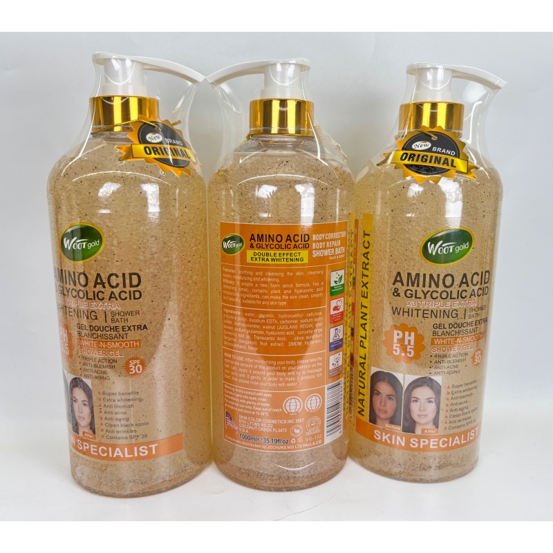 Natural Organic Body Shower Bath Exfoliating Vitamin C  Whitening Nourishing Skin Hydrating Refresh Face & Body Care Shower Gel