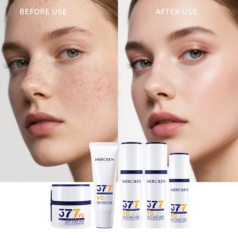 MERCILEN Whitening Skin Care Set Natural Vegan Vitamin C Niacinamide Moisturizing Brightening Anti-aging Whitening Skin Care Set