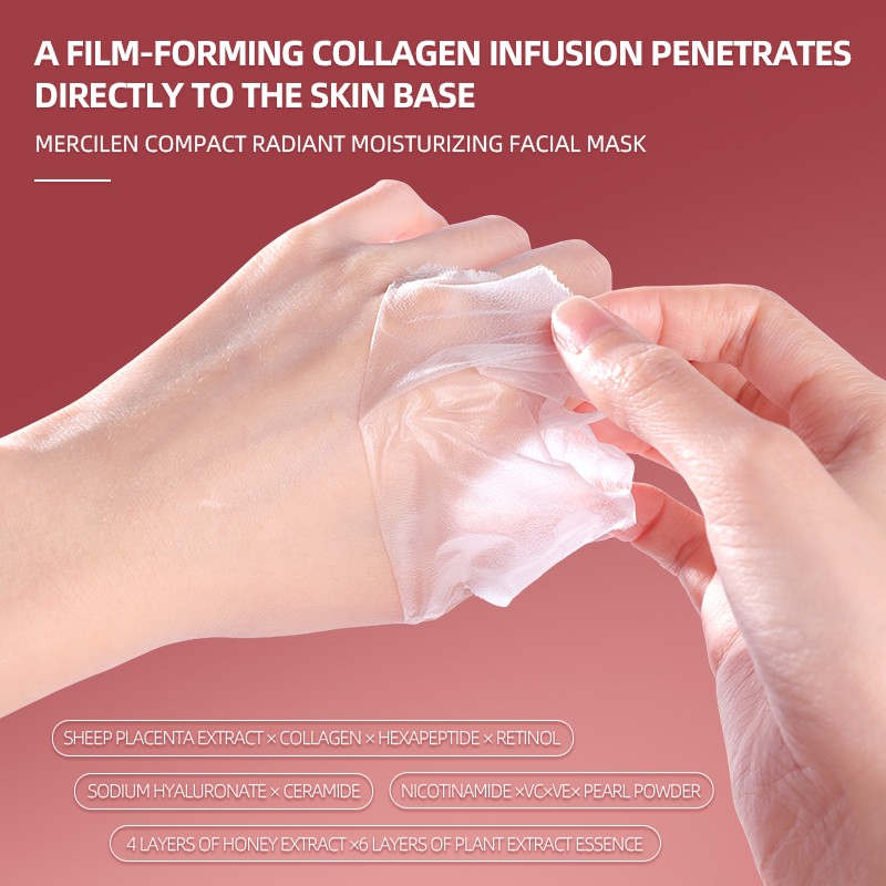 MERCILEN Collagen Mask Face Anti-wrinkle Tightening Face Mask Reducing Sagging and Dullness Organic Moisturizing Face Mask