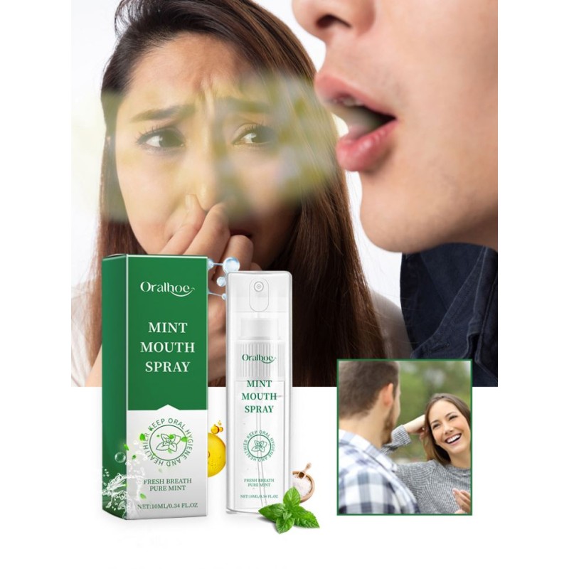 EFERO Professional Easy Deodorant Mint Mouth Spray Fruit Flavor Fresh Breath Freshener Natural Ingredients Mouth Deodorant Spray