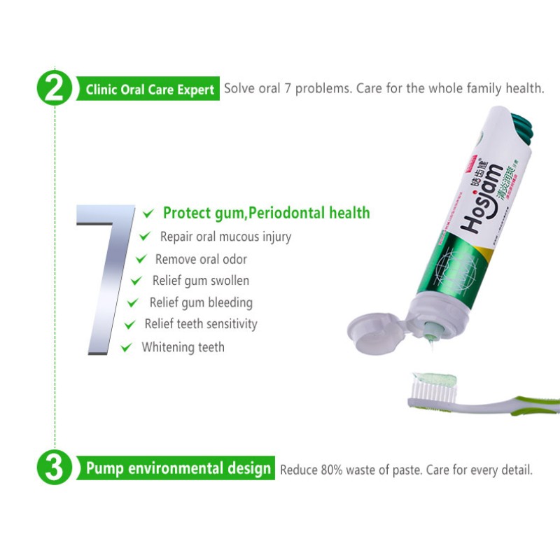 Organic Recyclable Vacuum Pump Whitening Toothpaste Wholesale Herbal Essential for Home Use Teeth Whitening Toothpaste