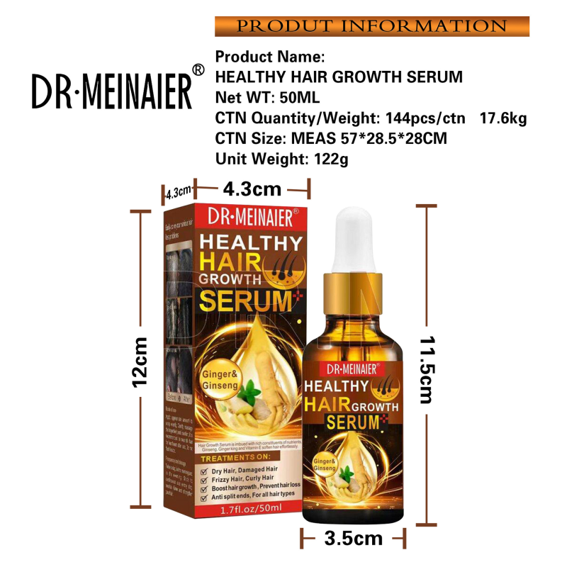 Organic Ginseng Hair Care Oil for Dry Serum Growth Nourishment Repair Moisturization Essential for Frizz Hair Serum Oil