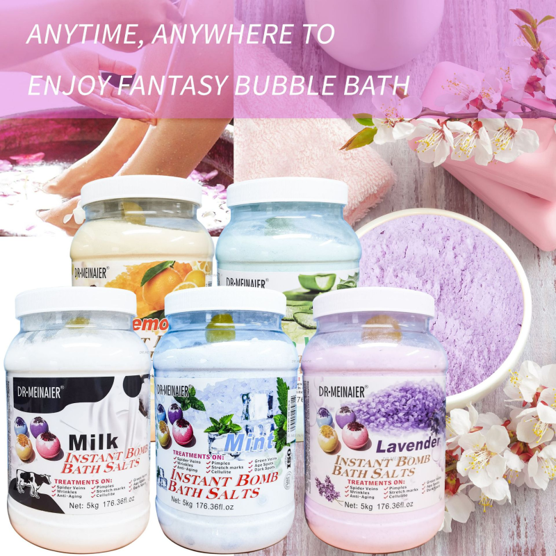 Explosion Petal Bath Salt 5kg Bulk Mineral Body Scrub Instant Soak Powder Nourishing Moisturizing