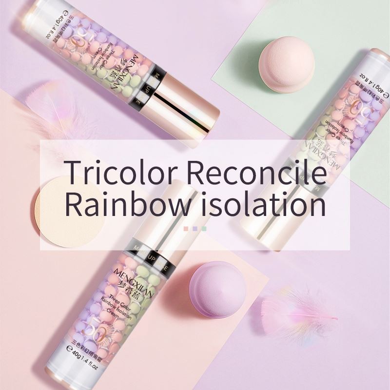 Foundation Base Cream Face Primer BB Whitening Cream Rainbow Whitening Makeup Matte Base Oil Control Smooth Fine Lines Natural