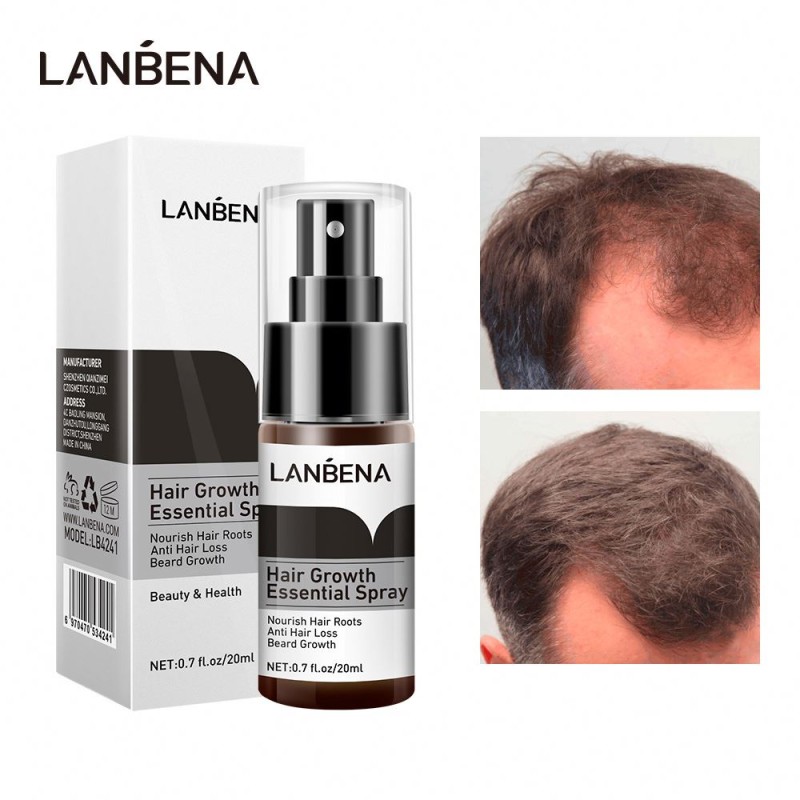 LANBENA Ginger Organic Hair Growth Essential Oil Loss Nourish Scalp Fast Hair Growth Hair Loss Serum Spray