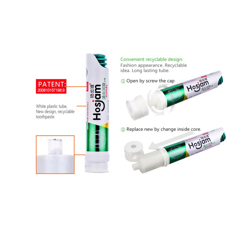 Organic Recyclable Vacuum Pump Whitening Toothpaste Wholesale Herbal Essential for Home Use Teeth Whitening Toothpaste