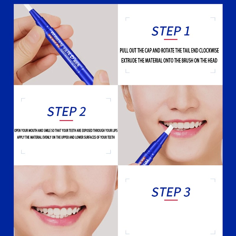 Custom Teeth Whitening Gel Pen Oral Care Oral Stain Remover Tooth Cleaning Bleaching Peroxide Gel Pen
