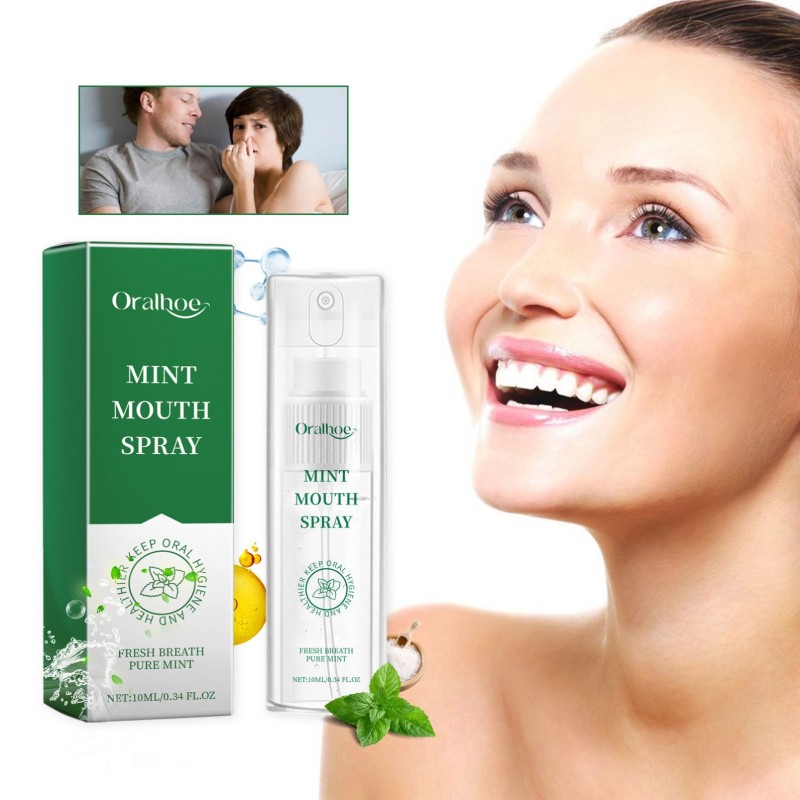 EFERO Professional Easy Deodorant Mint Mouth Spray Fruit Flavor Fresh Breath Freshener Natural Ingredients Mouth Deodorant Spray