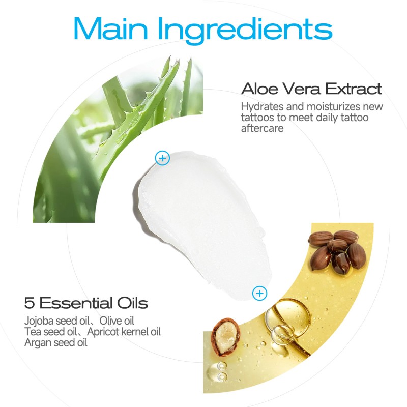 Color Enhance Tattoo Aftercare Cream Lock Color Moisturizing Skin Brightening All Skin Types Natural Organic Vegan Tattoo Cream