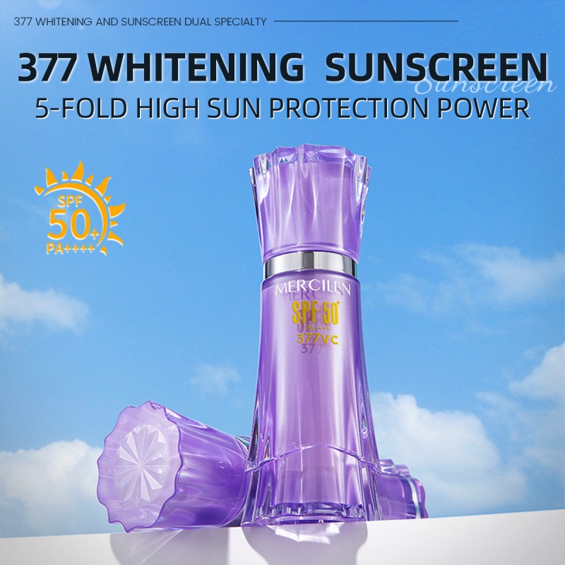 MERCILEN SPF 50++++ Organic Whitening Moisturizing Sunscreen for Dry Sensitive Skin Waterproof Body Cream Minerals Herbs for