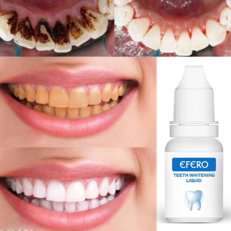 EFERO Teeth Whitening Light Serum Essence Liquid Best Private Label Snow Dental Powder for Home Use 10ml Wholesale