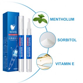 Professional Custom 3ml Natural Teeth Whitening Gel Pen Home Use Press Twist Cleaning Teeth Whitening Pen