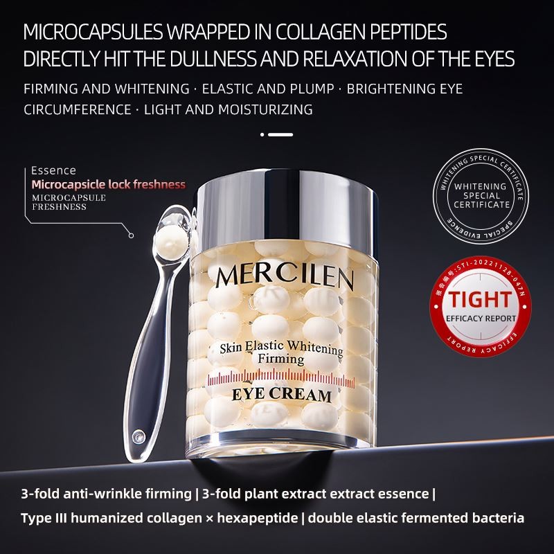 Mercilen Vegan Herbal Anti-Aging Eye Cream Organic Face Care with Whitening Properties Removes Dark Circles and Wrinkles