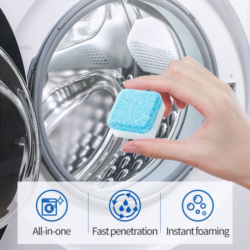 Eco-Friendly Household Washing Machine Cleaner Tablets Solid Effervescent Cleaning Tablet Deep Effective Laundry Machine