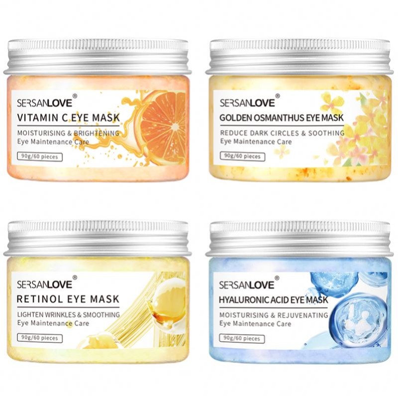 Hot Selling Hyaluronic Acid Eye Mask Vitamin C Retinol Osmanthus Fragrans Sheet Patch Skin Care and Anti-aging Eye Mask
