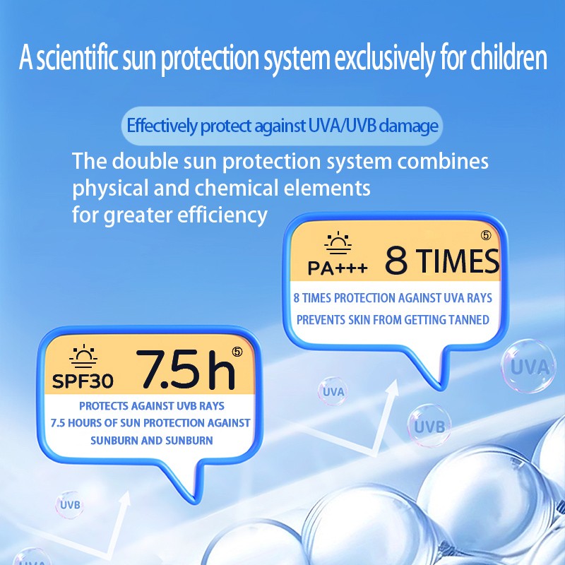 MERCILEN Private Label Kids Summer Outdoor Sunscreen Vegan Natural Organic Physical Sunscreen Lotion SPF Exclusive for Children