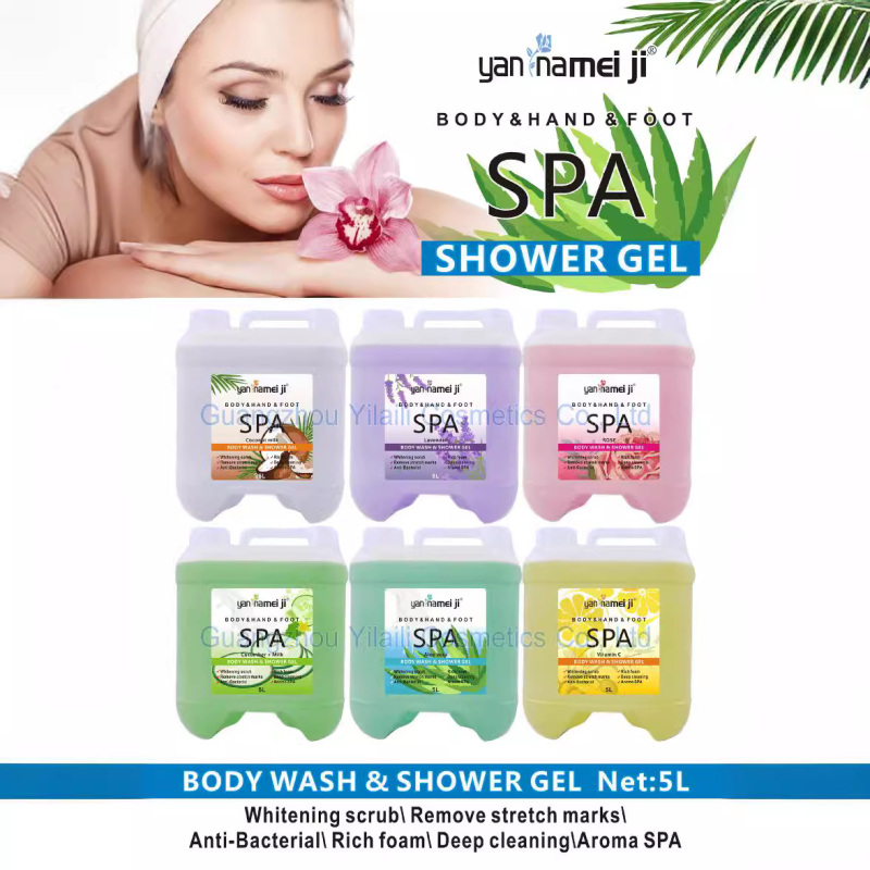 Lavender Shower Gel 5L Batch Herbal Concentrated Formula Silky Skin Refreshing Strawberry Fragrance Mild Shower Gel