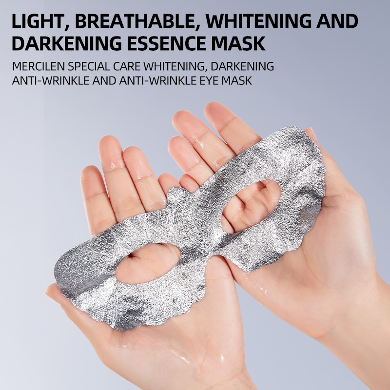 OEM ODM MERCILEN Dark Circles Whitening Anti-wrinkle Smoothing Eye Mask Hyaluronicn Acid Eye Skin Care Whitening Beauty Eye Mask