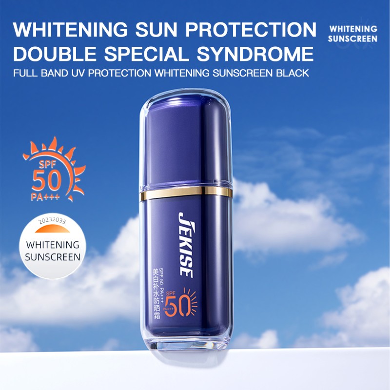 JEKISE Organic Herbal SPF50 Whitening Moisturizing Sunscreen Cream for Face and Body Sensitive Skin Whitening Sunscreen