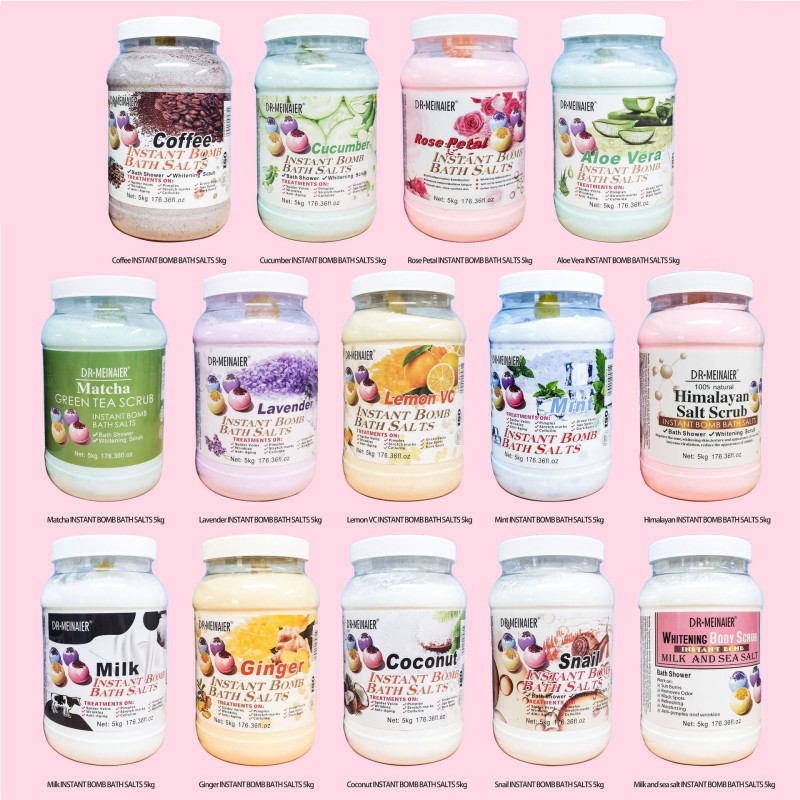 Explosion Petal Bath Salt 5kg Bulk Mineral Body Scrub Instant Soak Powder Nourishing Moisturizing