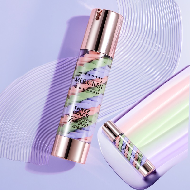MERCILEN Whitening Liquid Make-Up Base 3-Color Concealer Cream Waterproof Priming Natural Ingredients Foundation Priming Cream