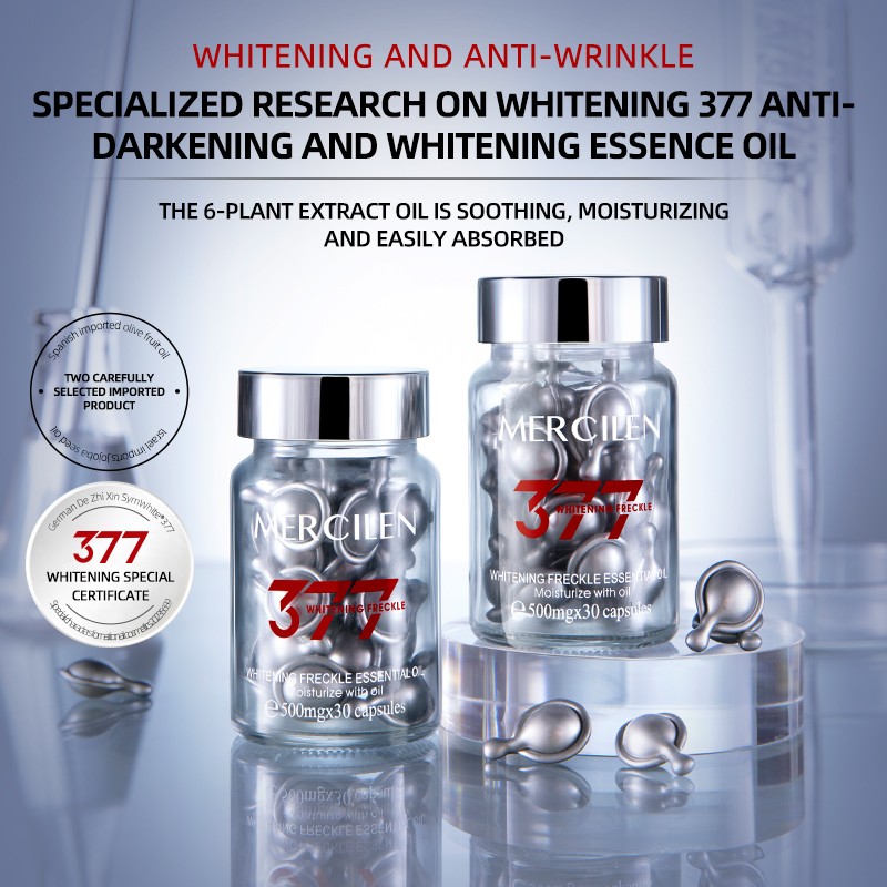 MERCILEN Organic Essence Oil OEM/ODM for Lock Moisture Firming Anti-Wrinkle Soothing Whitening Remove Freckle 377 VC Essence Oil