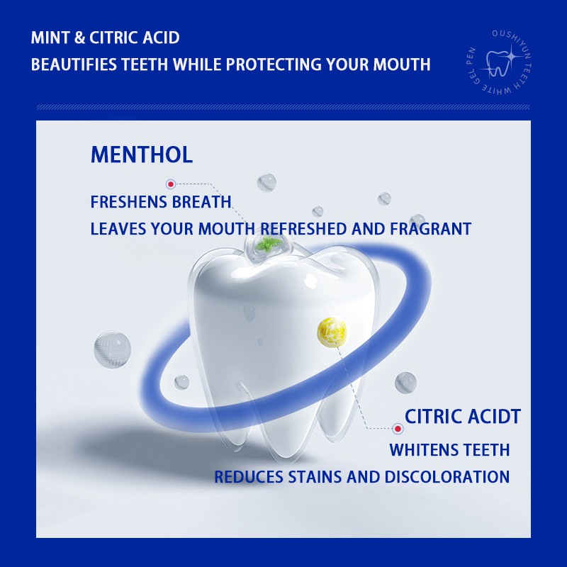 Hot Selling Private Label Mint Flavor Home Teeth Whitening Pens Natural No Irritating Tooth Whitening Gel Teeth Whitening Pen