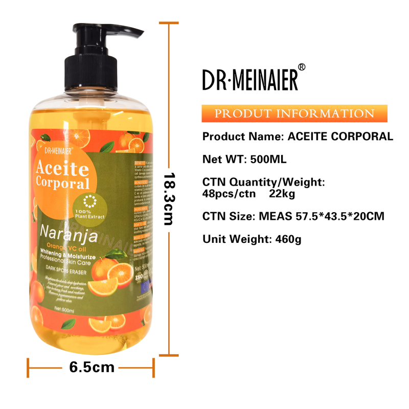 Fresh Orange Vitamin C Essential Oil for Skin Care Body Massage Shoulder Neck Open Back VC Massage Base Oil