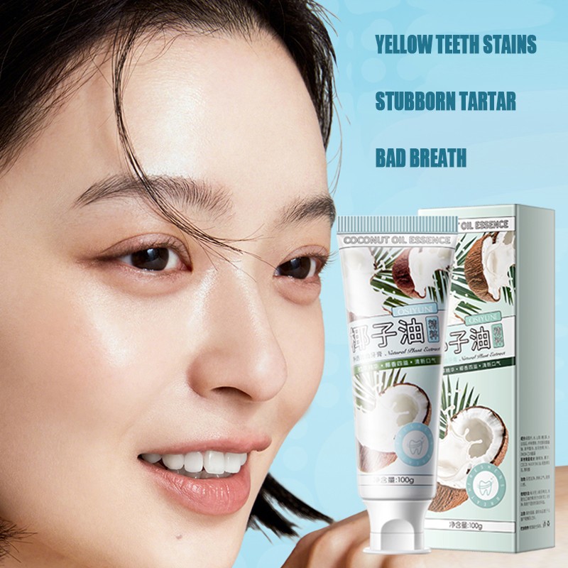 Coconut Scent Toothpaste for Effective Removal Yellow Stains Bad Breath Smoke Stains Freshens Breath Provides Deep Cleaning Home